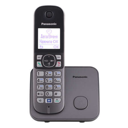 Радиотелефон Panasonic KX-TG6811RUM серый металлик