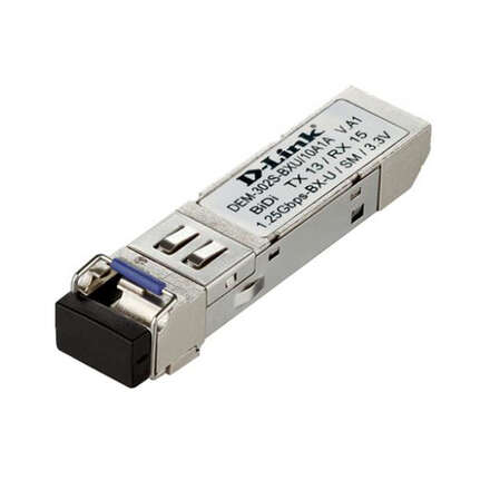 Трансивер D-Link DEM-302S-BXD/A1A 1-port mini-GBIC 1000Base-BX SMF WDM 1310 (Bi-Directional) (up to 2km, single mode)