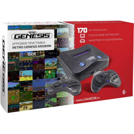 Игровая приставка SEGA Retro Genesis Modern + 170 игр + 2 джойстика