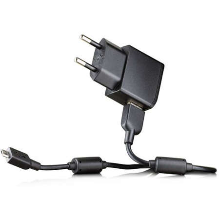 Сетевое зарядное устройство Sony EP810 со съемным кабелем micro USB черное