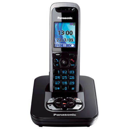 Радиотелефон Dect Panasonic KX-TG8421RUT темно-серый, АОН, автоответчик