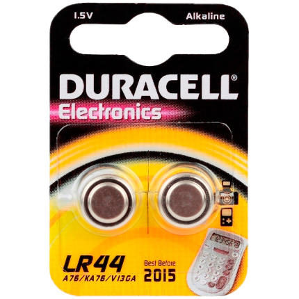 Батарейки Duracell LR44-2BL CR2015 (L1154) 2шт