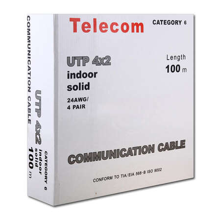 Кабель UTP RJ-45 Telecom 6-я категория 100м. (4X2X0.50MM)