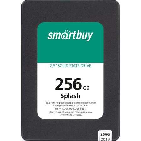 Внутренний SSD-накопитель 256Gb Smartbuy Splash SBSSD-256GT-MX902-25S3 SATA3 2.5" 