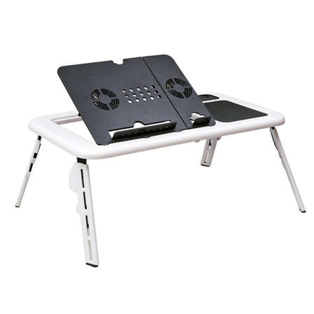 Стол-подставка для ноутбука Partner RM02, с вентилятором, белая