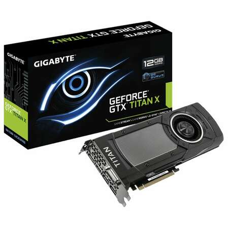Видеокарта GigaByte 12288Mb GF GTX Titan X GV-NTITANXD5-12GD-B DVI, HDMI, 3xDP Ret