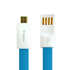 Кабель USB2.0 тип А(m)-microB(5P) 1.0м Belsis (BS1004) плоский голубой