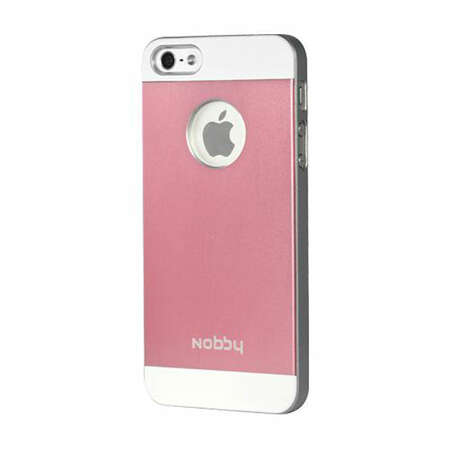 Чехол для iPhone 5/iPhone 5S Nobby Practic CC-003, алюминиевый, розовый