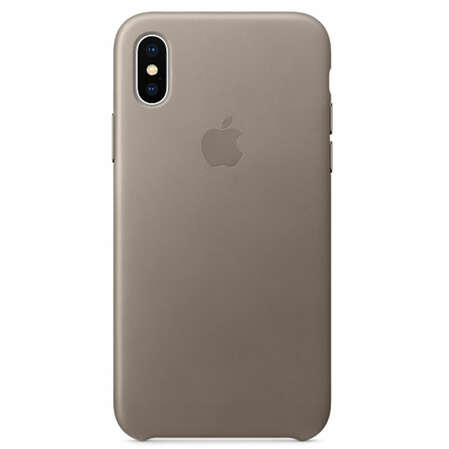 Чехол для Apple iPhone X Leather Case Charcoal Gray  