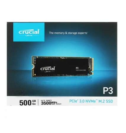 Внутренний SSD-накопитель 500Gb Crucial P3 (CT500P3SSD8) M.2 2280 PCIe NVMe 3.0 x4