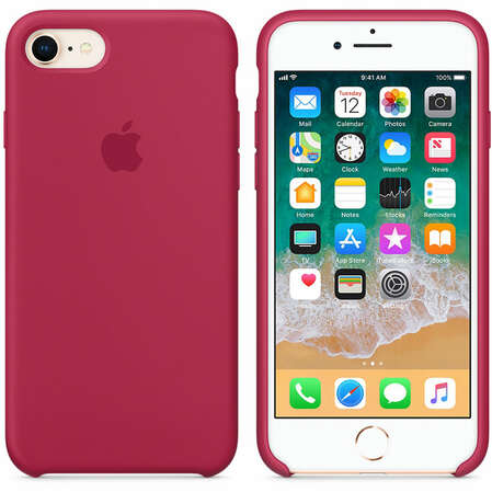 Чехол для Apple iPhone 8/7 Silicone Case Rose Red