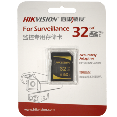 Карта памяти SecureDigital 32Gb Hikvision SDHC Class10 U1 (HS-SD-P10/32G)