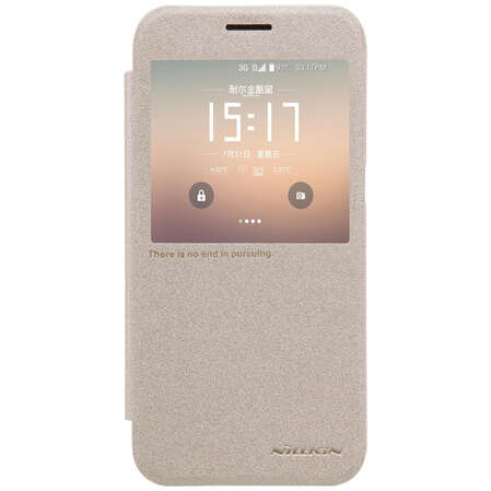 Чехол для Samsung G930F Galaxy S7 Nillkin Sparkle Leather Case золотистый  