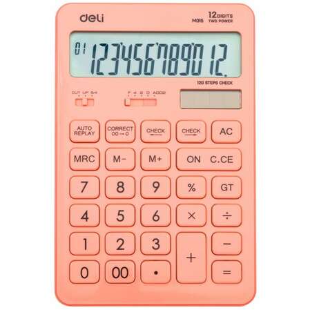 Калькулятор Deli Touch EM01541 красный 12-разр.