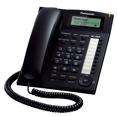 Телефон Panasonic KX-TS2388RUB черный с АОН