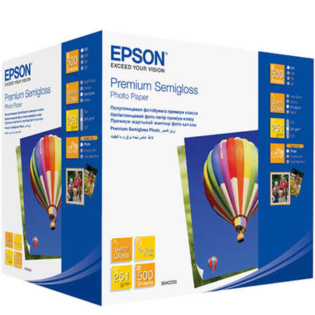 Фотобумага Epson 10x15 Premium Semigloss Photo Paper500 л (C13S042200) 