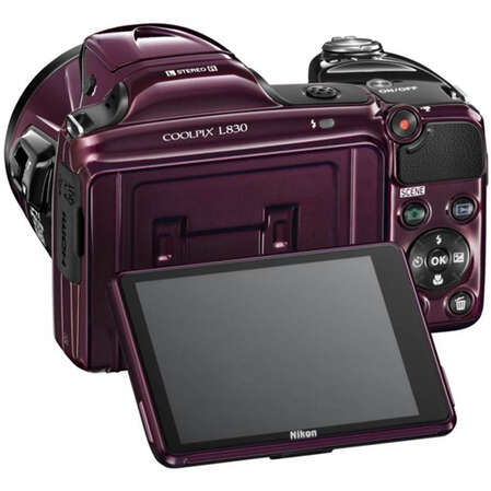 Компактная фотокамера Nikon Coolpix L830 plum 