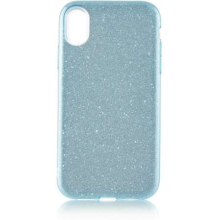 Чехол для Apple iPhone Xr Brosco Shine, накладка, голубой