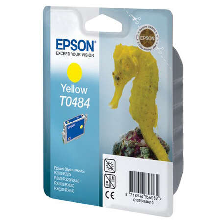 Картридж EPSON T0484 Yellow для R200/R220/R300/R320/R340/RX500/RX600/RX620 C13T04844010