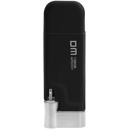 USB Flash накопитель 128GB DM AIPLAY для Apple iPhone\iPad\iPod Touch с разъемом Lightning MFI черный