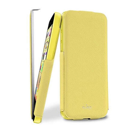 Чехол для iPhone 5c Puro Color Ultra Slim flip желтый (IPCCFLIPYEL)