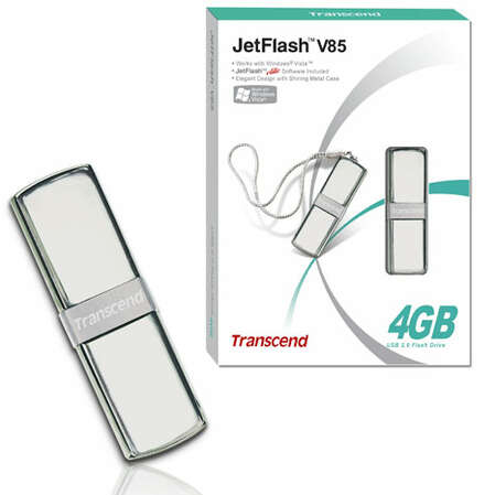 USB Flash накопитель 4GB Transcend JetFlash V85 (TS4GJFV85) USB 2.0 Серебристый