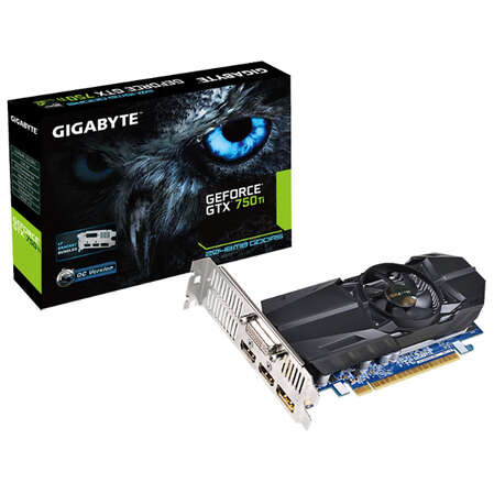 Видеокарта GIGABYTE GeForce GTX 750 Ti 2048Mb, LP GV-N75TOC-2GL DVI, HDMI, DP Ret