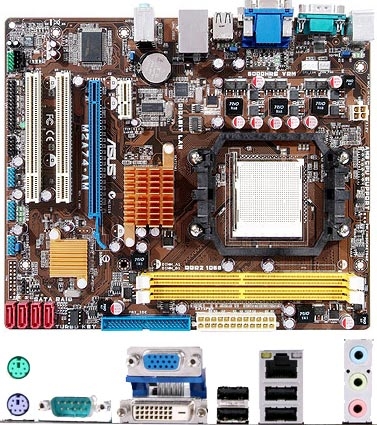 Материнская плата ASUS M2A74-AM Soc AM2+ AMD 740G DDR2 1066,PCI-E16x,SATA ,GLan,mATx