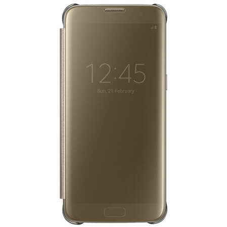 Чехол для Samsung G935F Galaxy S7 edge Clear View Cover, золотистый