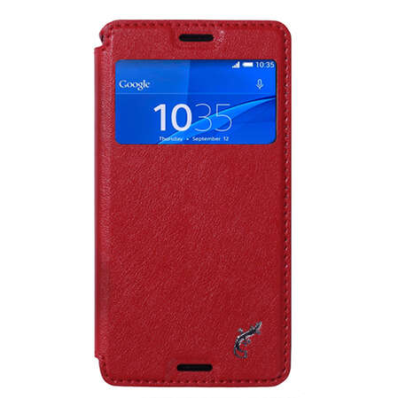 Чехол для Sony D5803 Xperia Z3 Compact G-case Slim Premium, эко кожа, красный