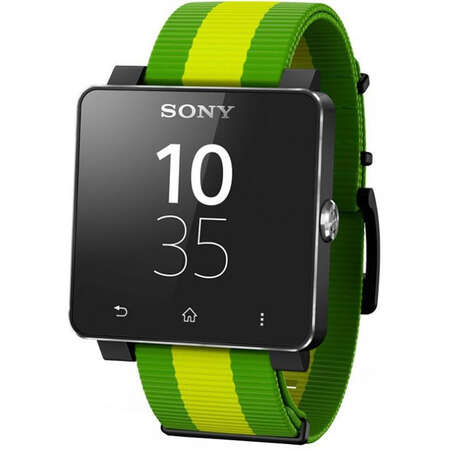Умные часы Sony Smartwatch SW2 FIFA 2014 тканевый ремешок, черные