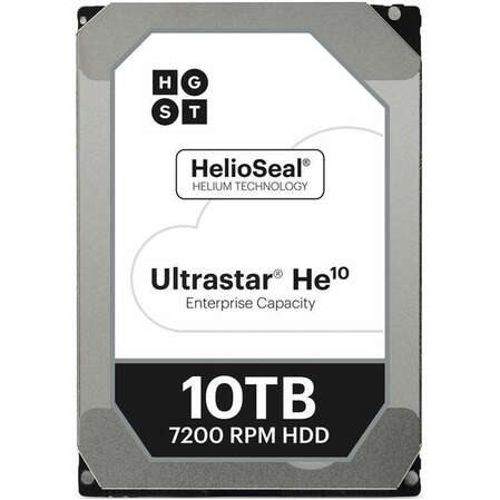 Внутренний жесткий диск 3,5" 10Tb Western Digital (HUH721010ALE604) 256Mb 7200rpm SATA3 Ultrastar He10 SE