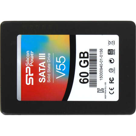 Внутренний SSD-накопитель 60Gb Silicon Power SP060GBSS3V55 SATA3 2.5" V55 Series