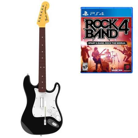 Игра Комплект для Rock Band 4 (игра + гитара) Wireless Fender Stratocaster [PS4]  