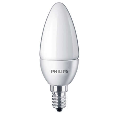 Светодиодная лампа LED лампа Philips B35 E14 4W, 220V (8718291195603) желтый свет матовая