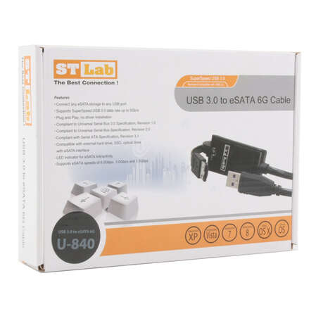 Адаптер USB3.0 - eSATA ST-LAB U-840