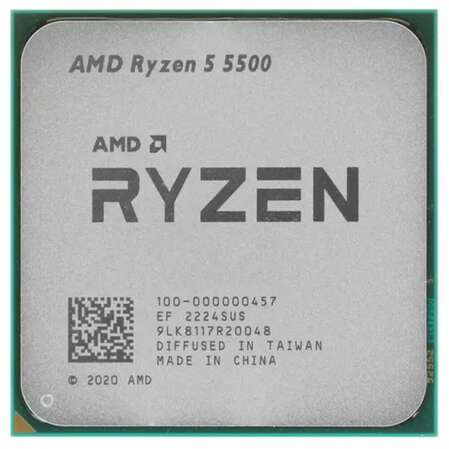 Процессор AMD Ryzen 5 5500, 3.6ГГц, (Turbo 4.2ГГц), 6-ядерный, L3 16МБ, Сокет AM4, OEM