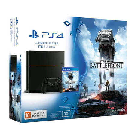 Игровая приставка Sony PS4 1Tb Black + Star Wars Battlefront