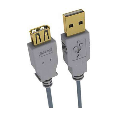 Кабель удлинитель USB2.0 тип А(m)-A(f) 3.0м Sparks (SG1193) (Gold Series)