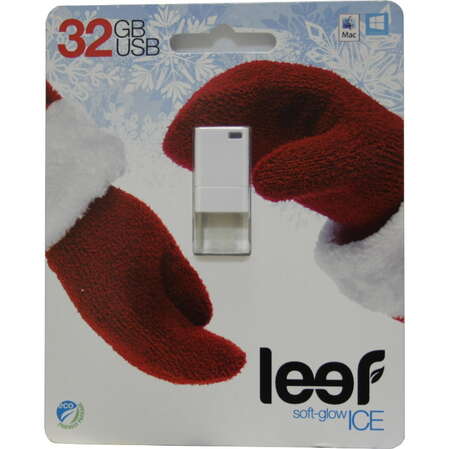 USB Flash накопитель 32GB Leef ICE (LFICE-032WHR-NY) White Новогодняя упаковка