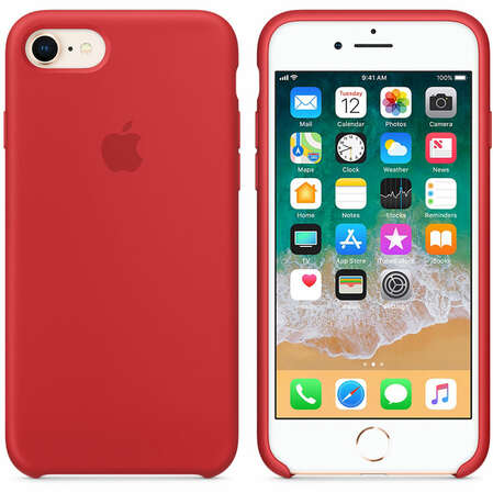 Чехол для Apple iPhone 8/7 Silicone Case Red 