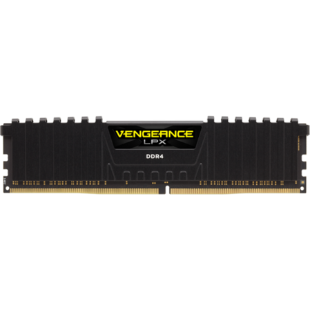 Модуль памяти DIMM 4Gb DDR4 PC19200 2400MHz Corsair Vengeance LPX Black Heat spreader, XMP 2.0 (CMK4GX4M1A2400C16)