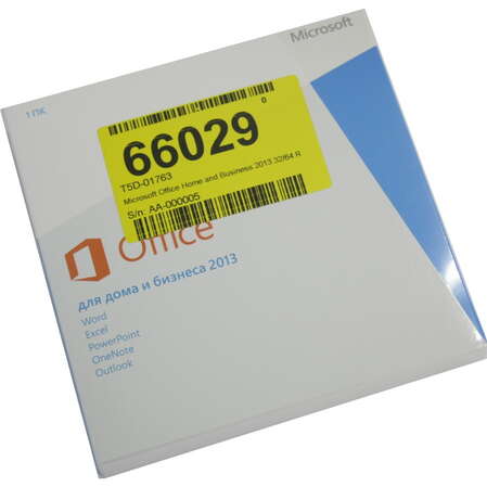 Microsoft Office Home and Business 2013 32/64 Russian Russia Only EM DVD No Skype (T5D-01763)