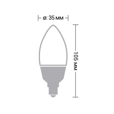 Светодиодная лампа X-flash Candle E14 6W 220V 3000K диммируемая 47192