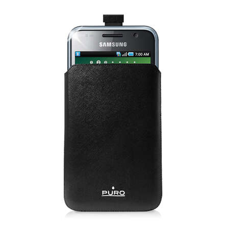 Чехол для Samsung Galaxy Note N7000 PURO Slim Essential Case (эко-кожа, черный)