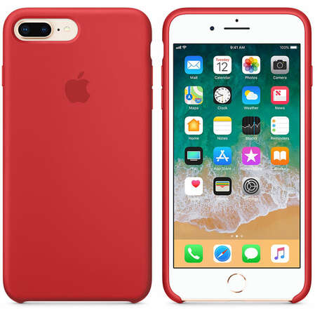 Чехол для Apple iPhone 8/7 Plus Silicone Case Red  