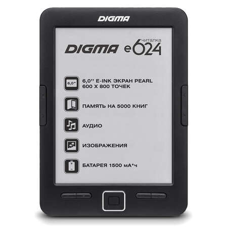 Электронная книга Digma E624 черная