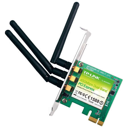 Сетевая карта TP-LINK TL-WDN4800 802.11n 900 (450+450) Мбит/с, 2,4ГГц и 5ГГц, PCI-E