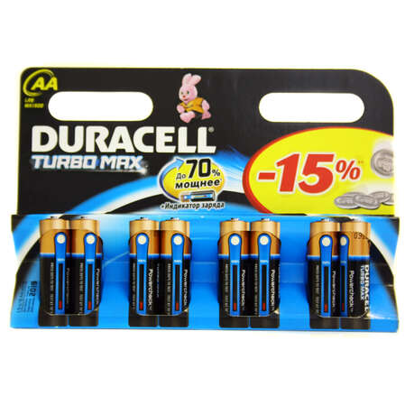 Батарейки Duracell LR6-8BL Turbo Max AA 8шт