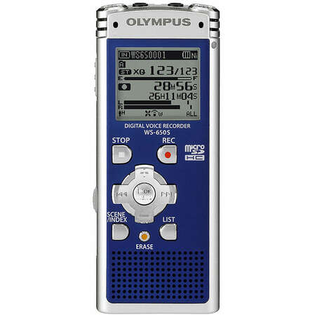 Диктофон Olympus WS-650S 2Gb blue